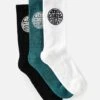 Mens Wetty Crew Sock - 3 Pack -Beach Men Wear 009mso 3282 1