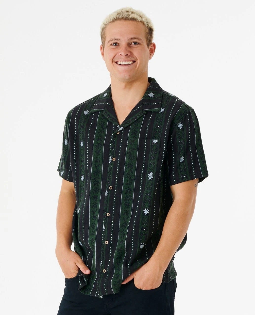 Topanga Vert Stripe Short Sleeve Shirt 6 Topanga Vert Stripe Short Sleeve Shirt - Image 4