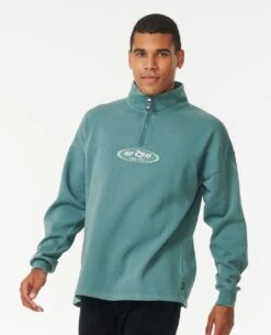 Fader Oval 1/4 Zip Crew -Beach Men Wear 03wmfl 3136 3