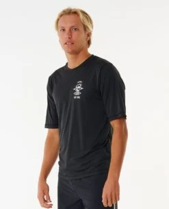 Icons Surflite UV Short Sleeve Rash Vest -Beach Men Wear 14ymrv 0090 2