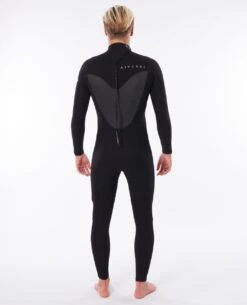 Flashbomb 4/3 Back Zip Wetsuit Steamer -Beach Men Wear wstylf blk 4